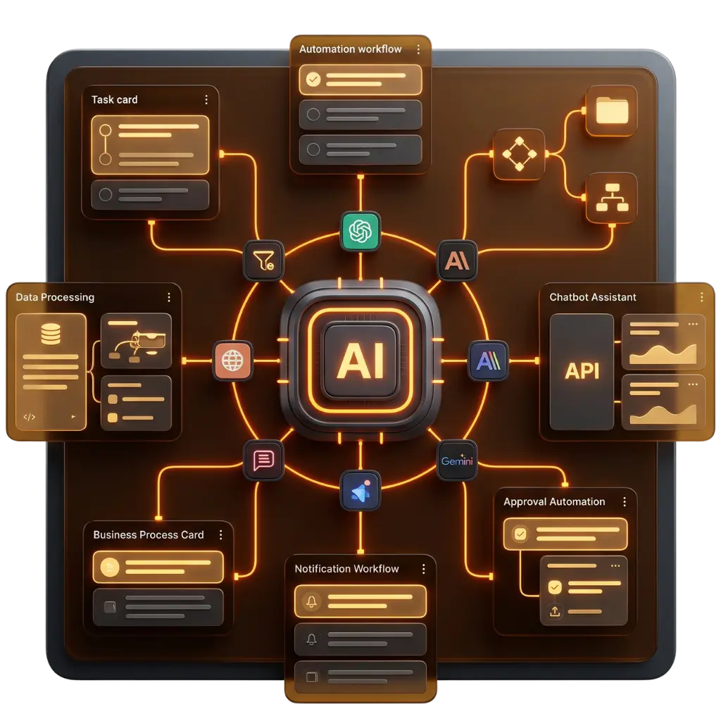 KI-Agenten von IT-Kayali für Firmen mit Workflows ChatGPT Claude Gemini Automatisierung Support Daten und Prozessautomatisierung
