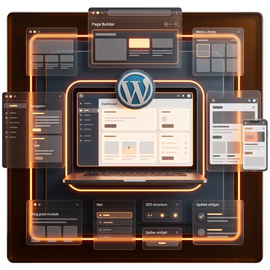 WordPress CMS von IT-Kayali für moderne Website Verwaltung Content Pflege SEO Struktur und flexible Unternehmenswebsites