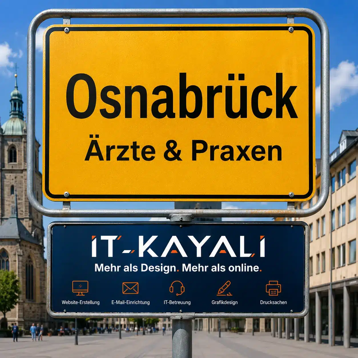 aerzte-praxen-osnabrueck mit Praxis Website Online Terminbuchung Patientenformular Local SEO Google Unternehmensprofil Bing Profil Referenzen Serverhosting und IT-Support